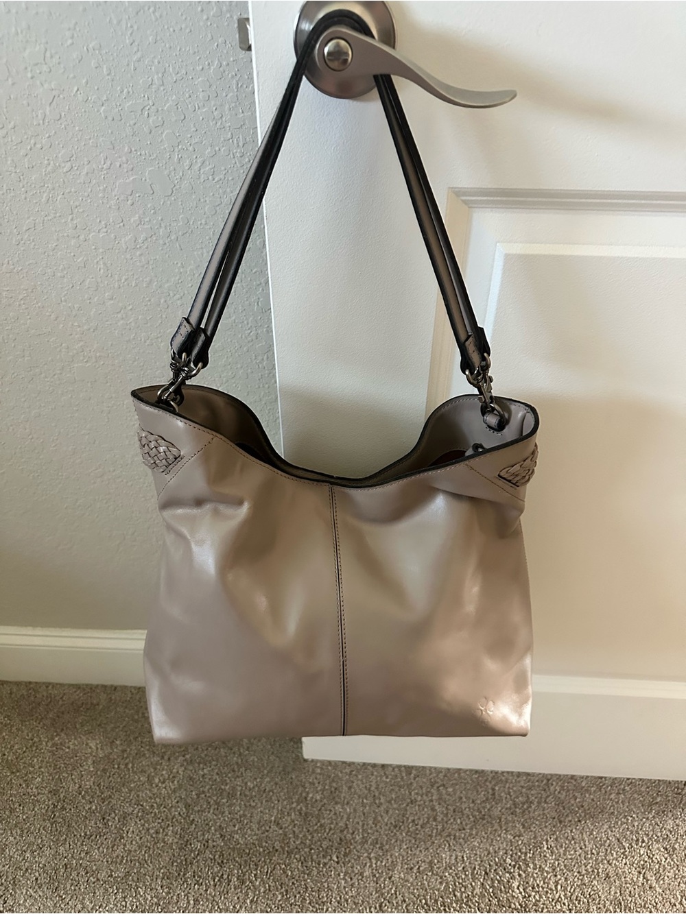 Patricia Nash Taupe Leather Shoulder Bag - Women